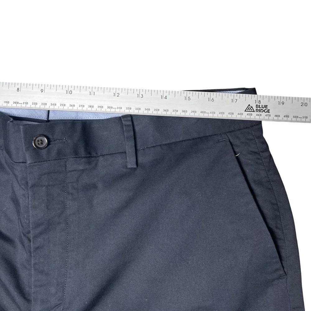 Polo Ralph Lauren Chino Shorts Mens 36 Navy Blue Stretch Classic Fit Flat Front